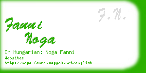 fanni noga business card